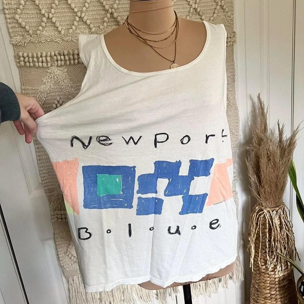 Vintage 1991 Newport Blues Tank‎ Top - Size XL
